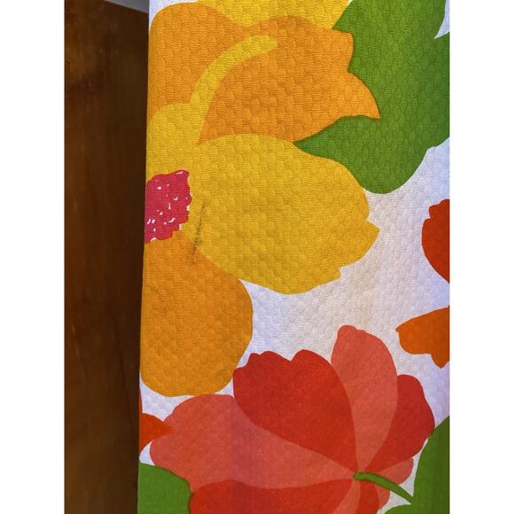 Vtg 60s 70s Malia Honolulu Maxi Dress Psychedelic Floral Sun Neon Hawaiian XS S - Picture 6 of 10